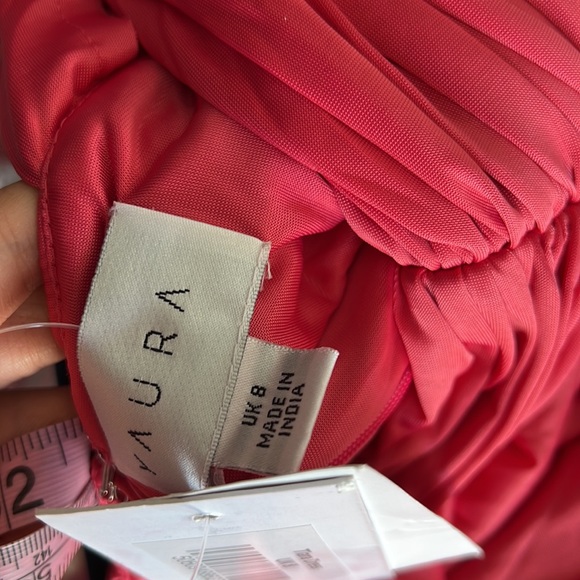 YAURA Tiara Dress pink maxi off shoulder - Picture 14 of 16